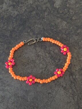 Handmade (By Me) Beaded Flower Bracelet